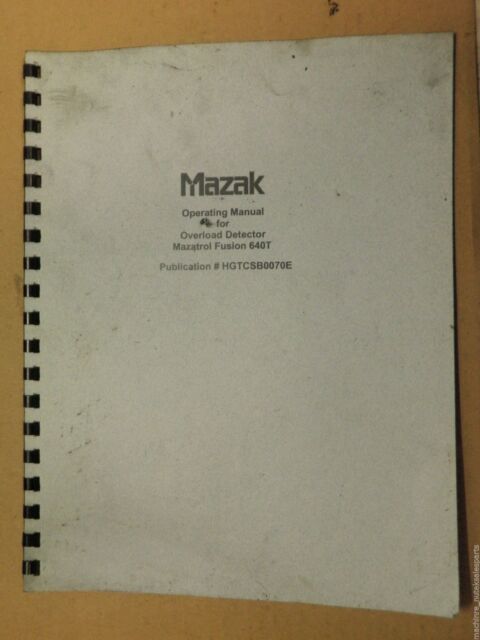 mazatrol matrix 2 operating manual